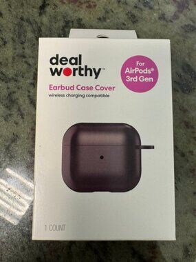 Deal Worthy Earbud Case Cover For AirPods 3rd Generation Black - New Sealed Box
